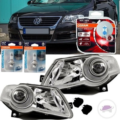Set für VW Passat 3C Scheinwerfer 05-10 H7 OE +4x OSRAM BIRNEN PAKET 110% +LICHT