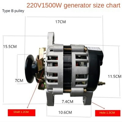 220V 800W/1300W/1500W Small Generators Permanent Magnet Brushless Copper Core