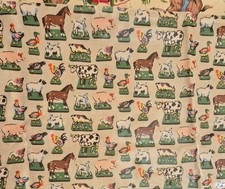 Cath Kidston Farmyard Animals Oilcloth , Craft, Table Cover, New Free Postage