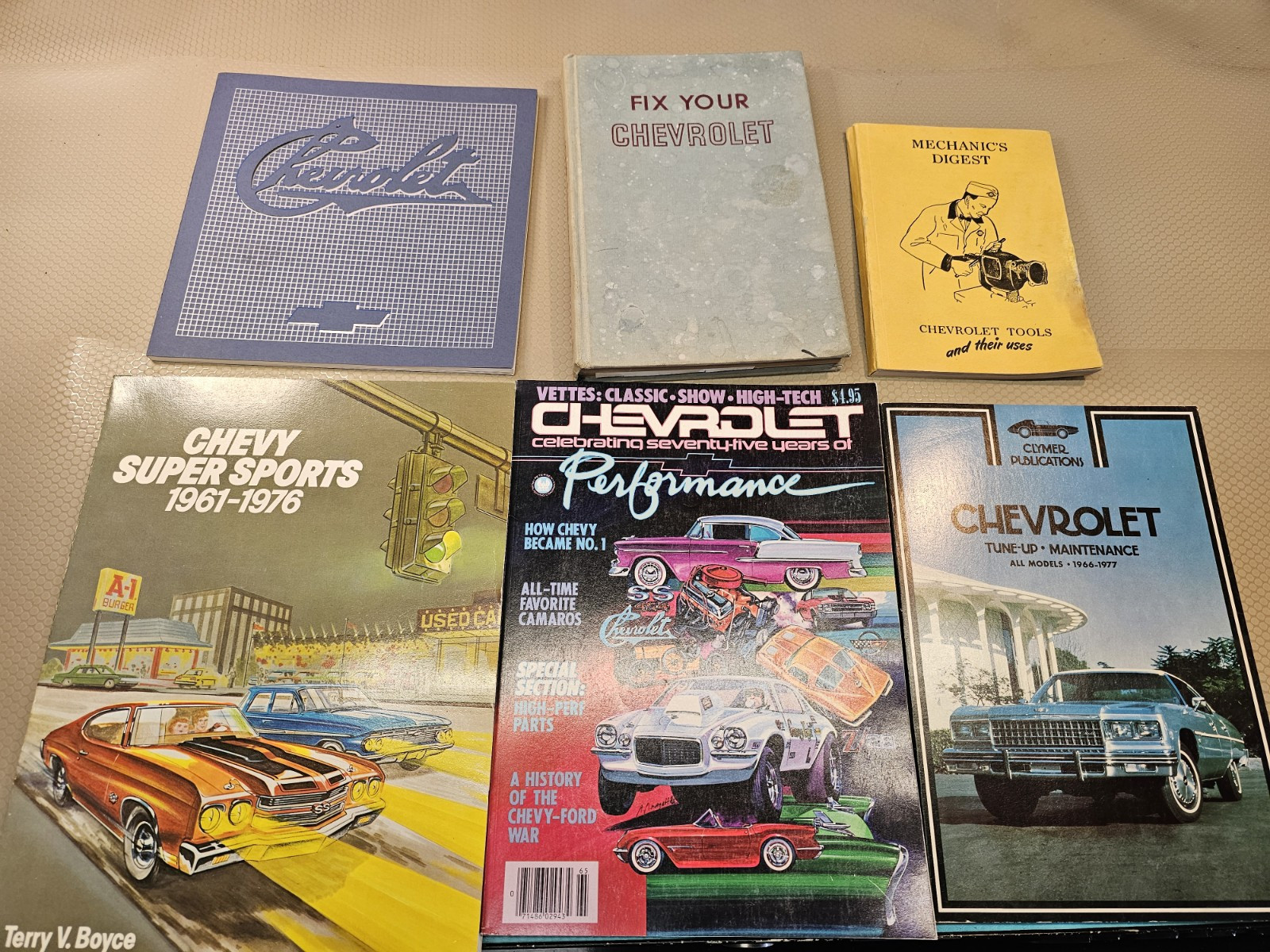 Lot of 6 Vintage Chevy Books Plymouth Super Sport 1950s 1960s 1970s 1980s