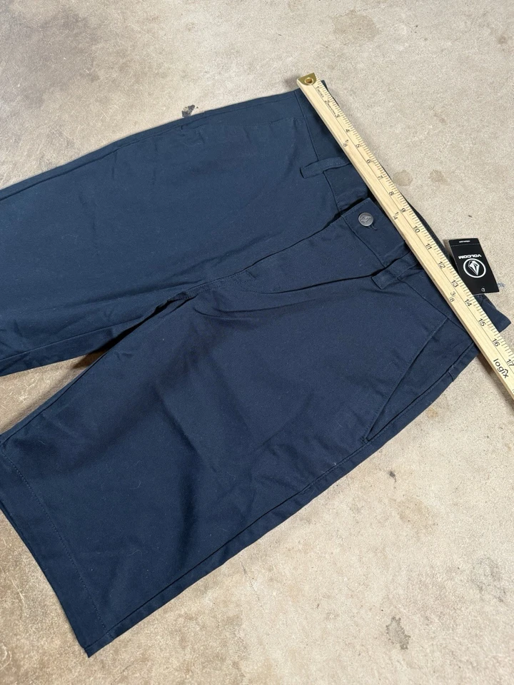 VOLCOM Dark Navy Blue Vmonty Stretch Knit Chino Shorts – Size 30 – NWT - Image 4 of 4