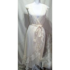 Wrap Dress Showpo "Let It Go" Cream Cottage Frock Ruffle Size 4 Cream NWT