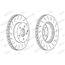 2x Ferodo Scheibenbremse hinten A2044213612 A2304231912 N1974230312 26054600