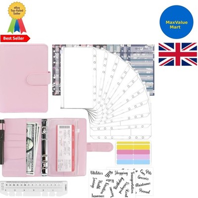 Schickes Kunstleder Haushaltsmappe Set - 28 Teile mit Geldumschlägen & Budgetblättern