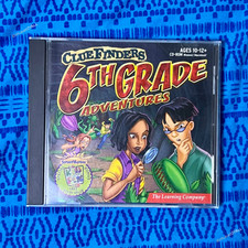 The ClueFinders 6th Grade Adventures PC Game 2001 w/ Bonus Kid Pix Complete