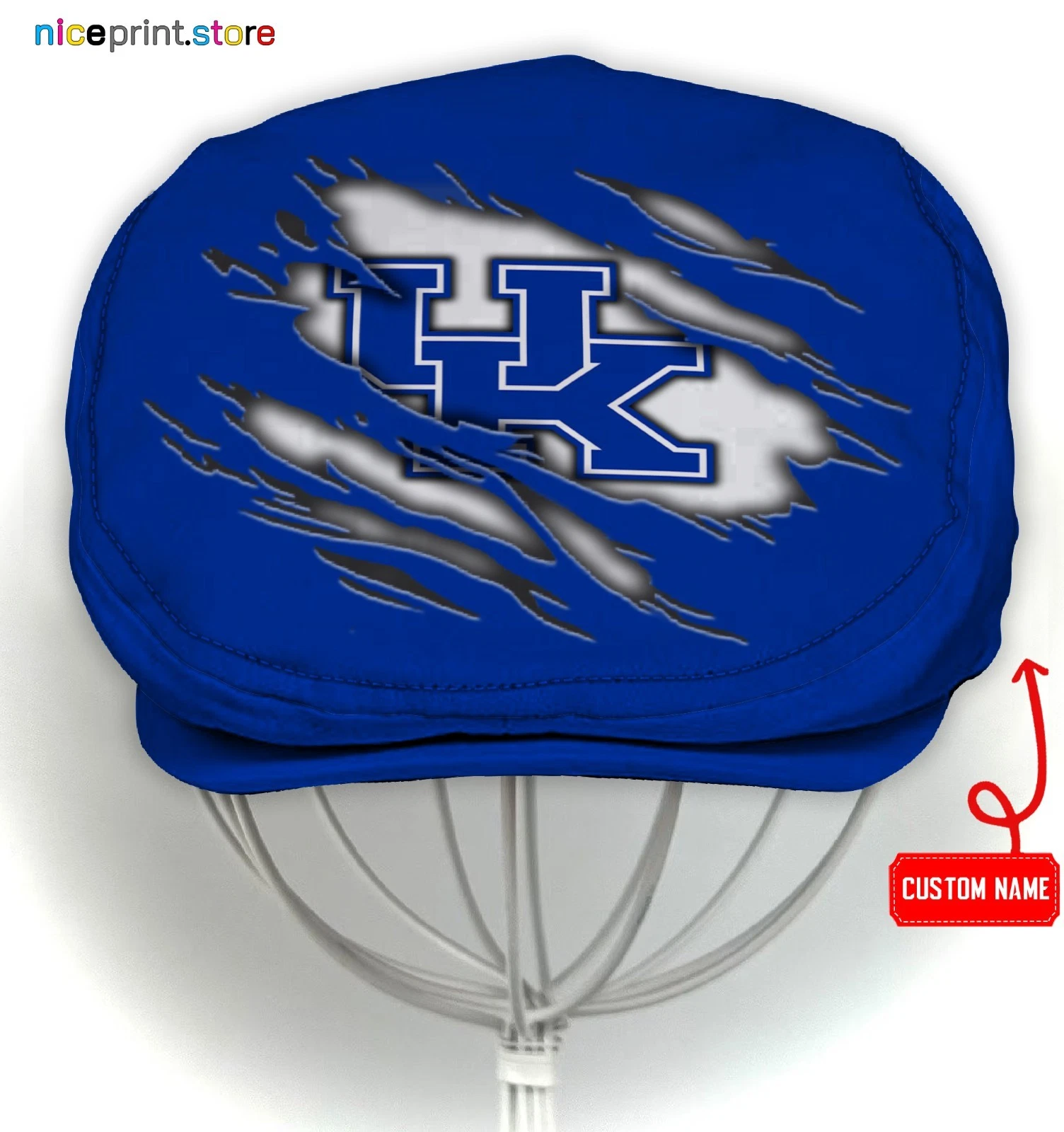 Kentucky Team Wildcats Jeff Cap Driving Cap,  Golf Cap Flat Cap Gold Cap
