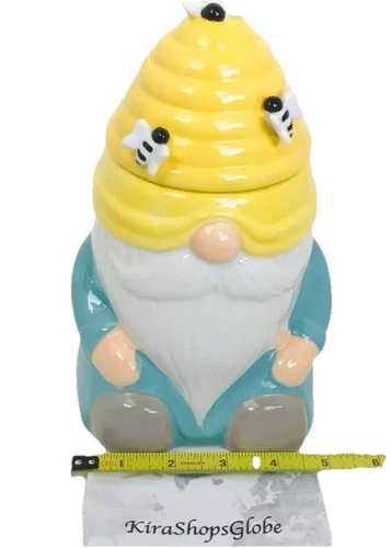 2 Martha Stewart Ceramic Gnome Beehive Candle Jar w Lid 20.5oz Vanilla Honey NWT - Picture 7 of 12