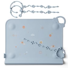 Moonkie Silicone Suction Placemat for Baby: 4 Suction Bases Prevent Spills ...