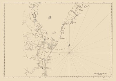 Historic Nautical Map - New England Coast - 1776 - Vintage Wall Art