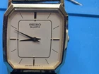 Vintage [NEAR MINT] SEIKO 5P30-5070 Gold Dial Tank 25mm Men's Quartz Watch JAPAN