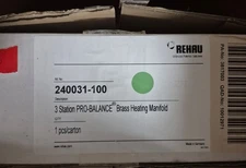 Rehau 240031, 3 station brass heating manifold
