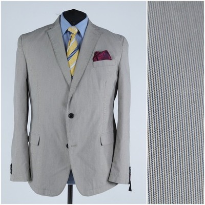 Sommer Blazer 46R UK Größe CHARLES VOGELE Herren Baumwolle Sport Mantel Reise Jacke