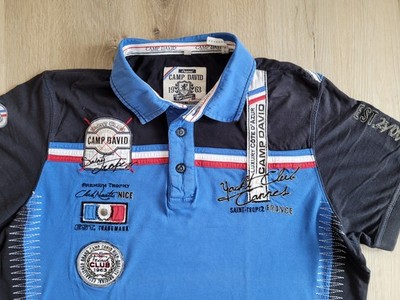 Camp David Herren Polo Shirt | Original | Kurzarm | Größe L | blau | Top Zustand