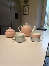 vintage service à thé villeroy et boch modèle santos rose pastel années 50