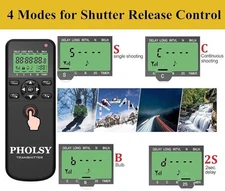 PHOLSY Wireless Timer Shutter Remote Release Control with HDR and Intervalometer