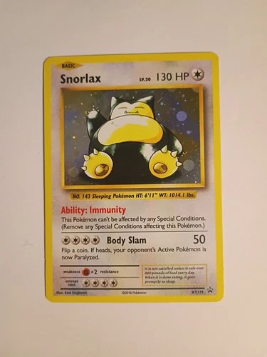Pokémon TCG Snorlax XY179 Evolutions Black Star Promo Holo Card
