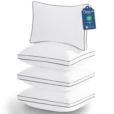 Cozylux Pillows Queen Size Set Of 4 Soft And Supportive 3D Down Alternative Bed