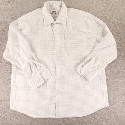 Joseph Abboud Shirt Mens 3XL 19 34/35 White Check 100%Cotton Slim Fit | eBay