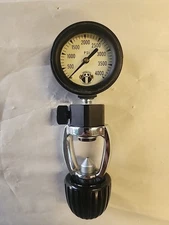Vintage Aqua Lung U.S. Divers Pressure Gauge SPG – 4000 PSI Dial / 3000 PSI