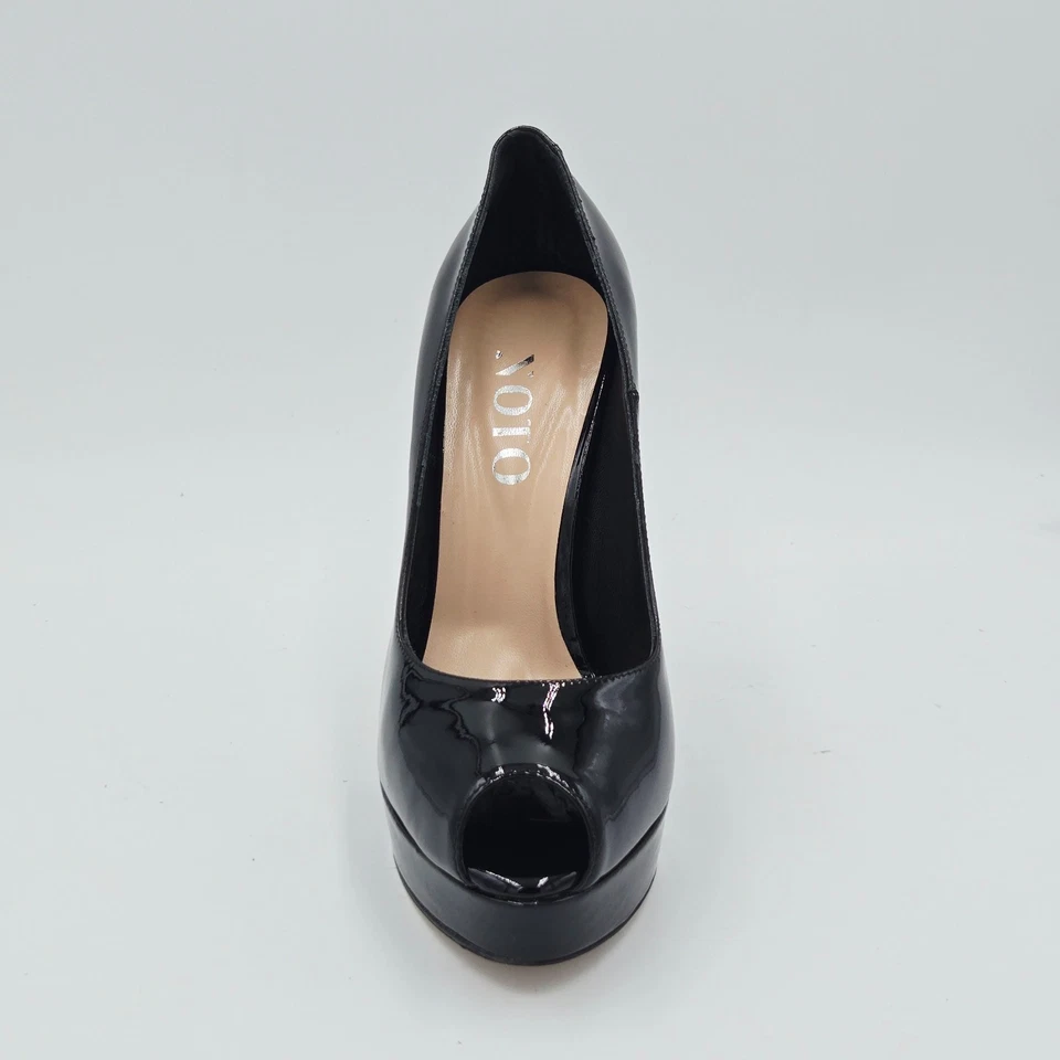 Zapatos Mujer Noto 39 Sandalias Negro Piel Charol 290AB - Imagen 3 de 4