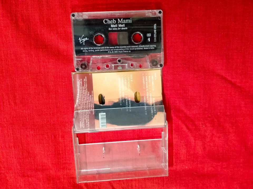 Cheb Mami Meli Meli Sting RARE orig Cassette tape INDIA indian  2000 - Image 4 of 4