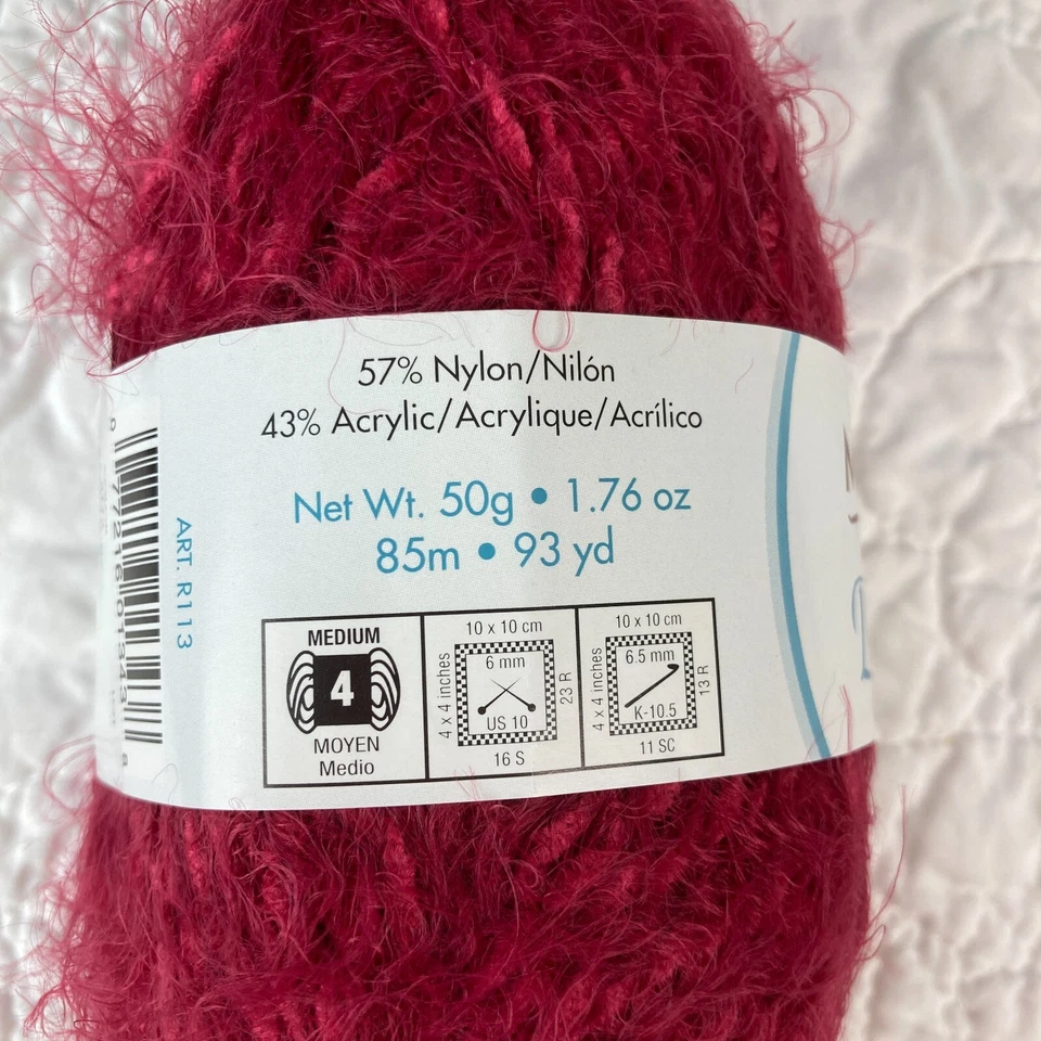 Moda Dea Dream "Raspberry" Discontinued & HTF Yarn -- 6 Skeins - Image 3 of 4
