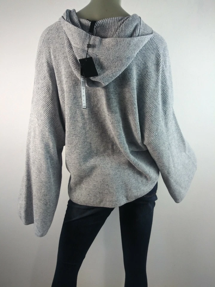 NOVO BCBGMAXAZRIA Suéter Top Caitlyn Manga Sino Moletom Relaxado Tamanho P MSRP $228 - Imagem 3 de 4