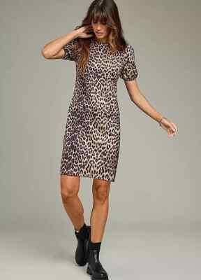 Freemans Leopard Print Brown Tunic Dress PLUS Size UK 24 (FM120-6)