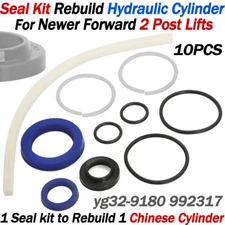 For 2 Post Lift Hydraulic Cylinder Seal / Rebuild Kit 9-10k lbs yg32-9180 992317