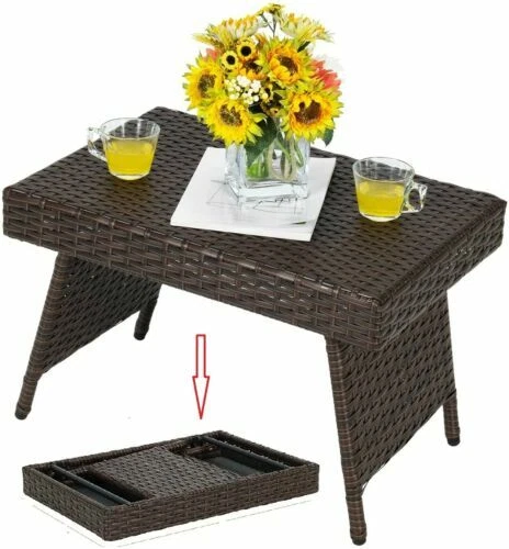 Garten-Beistelltische aus Polyrattan