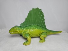 Vtg 1987 Playskool DEFINITELY DINOSAURS Green Dimetrodon Sailback 8" L x 4.5" T