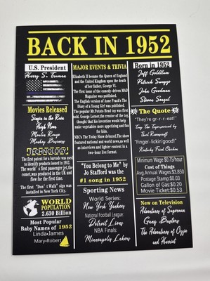 Back In 1952 Art Sign Print Card | eBay