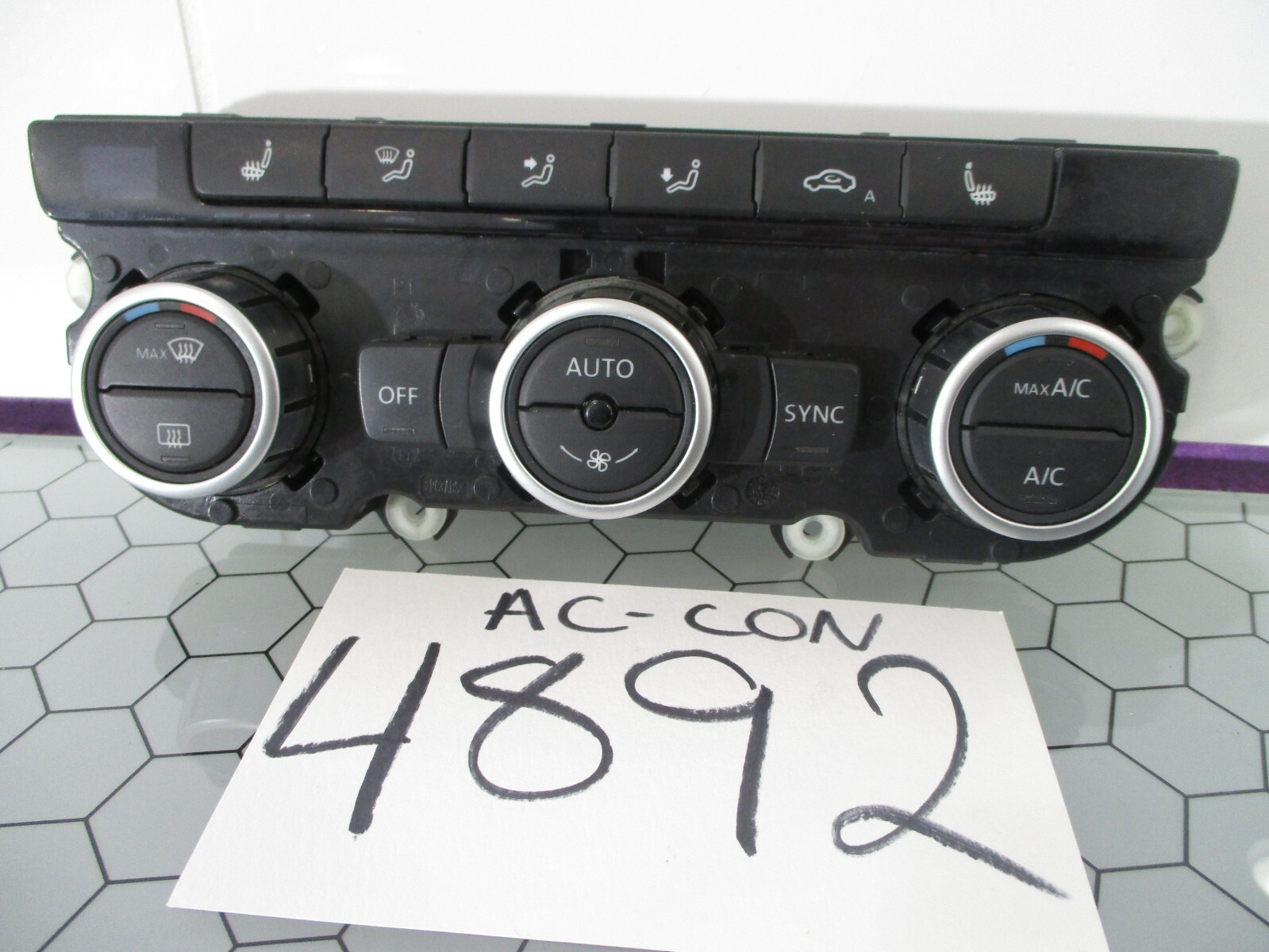 2014 Volkswagen CC AC and Heater Control Used Stock #4892-AC 