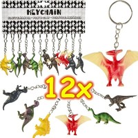 12 SchlÜSselanhÄNger Dinos - Dinosaurier T-Rex AnhäNger Kinder Mitgebsel Party