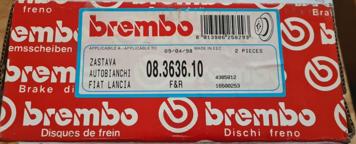 Dischi Freno Brembo 08.3636.10 - Set Di 2 Per Anteriore E Posteriore, Diametro 227mm Spessore 10.8mm - Foto 5