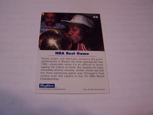 Tarjeta Michael Jordan Skybox #40 - Imagen 2 de 2