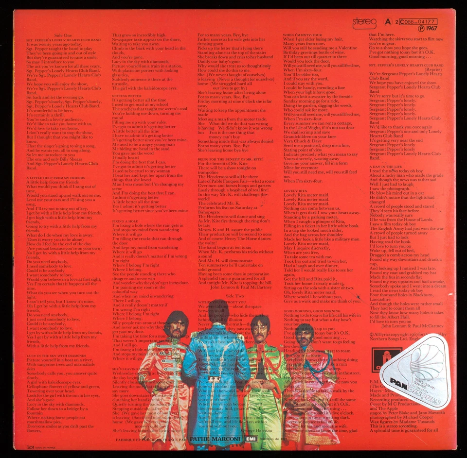 The Beatles Sgt. Pepper's Lonely Hearts Club Band · Lp · 1978, photo 3 sur 5