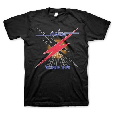 RAVEN cd cvr WIPED OUT Official SHIRT XL New rock until life's a for one excess