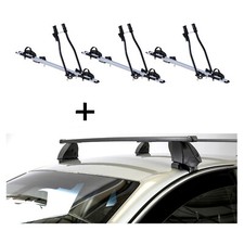 3x Fahrradträger SAGITTAR+Dachträger K1M für für Toyota Aygo II 5Türer ab 14