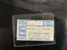 1988 NCAA west finals TICKET STUB  Arizona Lute Olson 1st Final four UNC