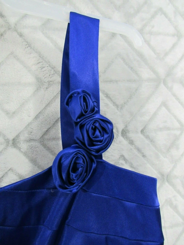 Nuevo Vestido Formal Evan Picono Talla 8 Color Púrpura Azulado Correas con Cremallera Trasera Foto 3 de 4