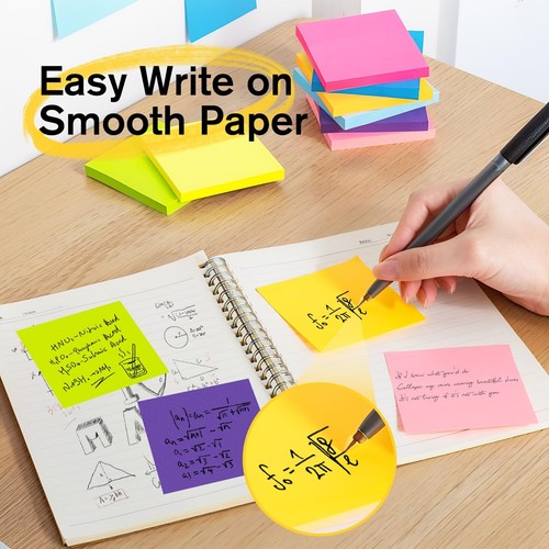 Colorful Sticky Notes 3x3",8-Pack Self-Stick Pads,80 Sheets Each for Offic &Home - Picture 12 of 12