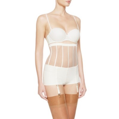 Short Haut La Perla Floralia - Taille 38, Couleur écru, Neuf Avec étiquettes