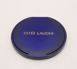 Vintage Estee Lauder Cobalt Blue Round Compact Purse Mirror Case