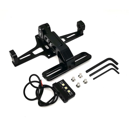 Supporto Targa Moto Telaio Supporto Posteriore Con Luce Regolabile - Foto 8 di 17