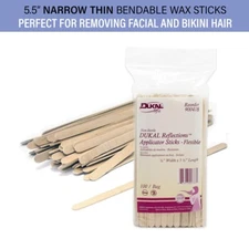700 Sturdy Narrow Thin Eyebrow Facial Wax Applicator Sticks, 5-1/2 (PW2013x7)