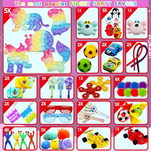 1000+ PCS Party Favors for Kids, Fidget Toys Pack, Birthday Gift,Christmas Stock - Picture 2 of 6