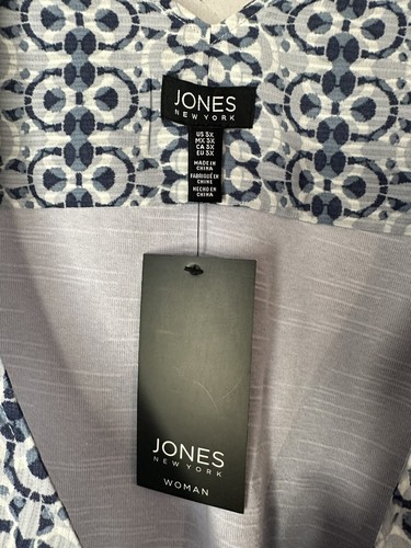 Camisa para mujer Jones New York manga corta estampada 3X - Imagen 3 de 8