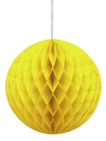 Yellow 8"" Honeycomb Ball Decoration - Ideal for Parties & Events etc  - New