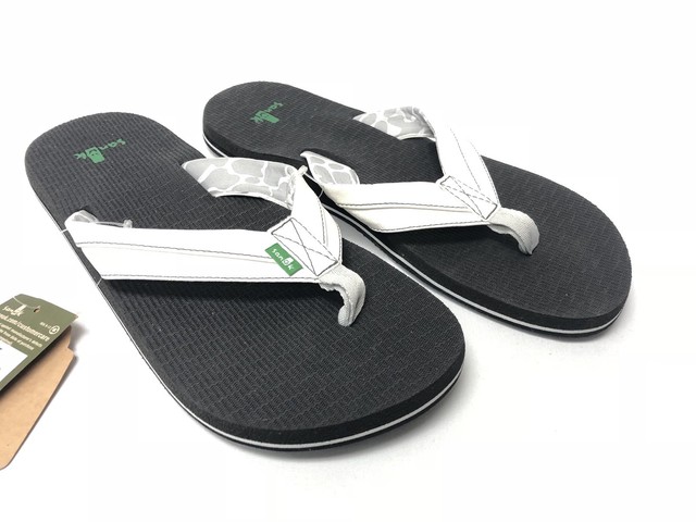 sanuk flip flops white